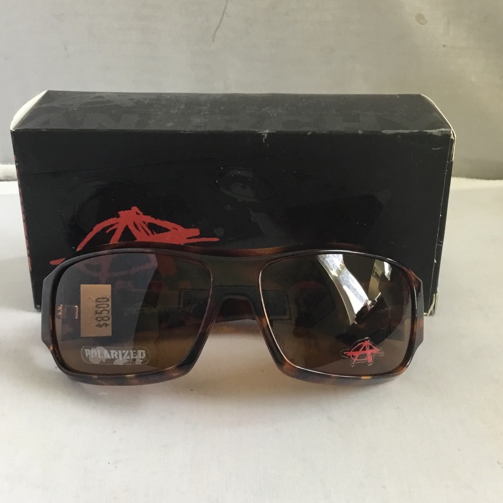 Anarchy Polarized Men’s Tortoiseshell Sunglasses - Brown Lenses